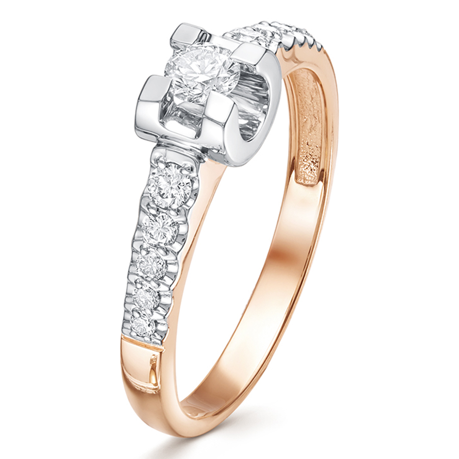 Кольцо, золото, бриллиант, 3496-110